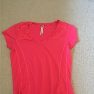Pink Short Sleeve Workout Tee